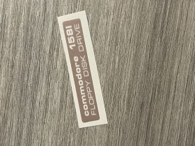 Commodore 1581 drive sticker