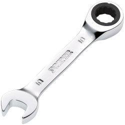 Draper 27865 HI-TORQ&#xAE; Metric Stubby Ratchet Combination Spanner 10mm