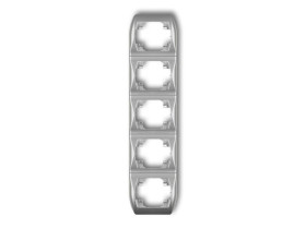 TREND Ramka pionowa 5 pięciokrotna srebrny metalik 7RV-5 KARLIK