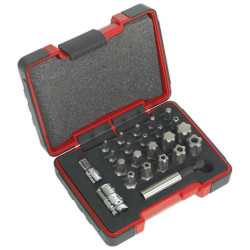 Sealey AK6226 TRX-P &amp; Security TRX-TS Bit Set 23pc 1/4&quot; &amp; 3/8&quot;Sq Drive