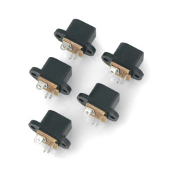 Gniazdo DC 5,5/2,1mm do obudowy - przykręcane - 5szt.