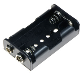 AA x 2 Battery Holder Press Studs Connection