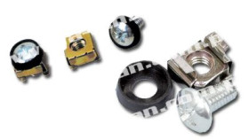 Komplet montażowy M6 do szaf 19 cali (śruba, podkładka, nakrętka koszyczkowa) RK.M6.00222 /4szt./