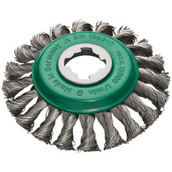 Lessmann 472.85X X-Lock Stainless Steel Knot Bevel Brush 115mm Non Spark