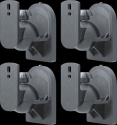 49391 Speaker wall bracket, set of 4, max. 3.5 kg, black