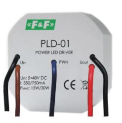 Zasilacz stałoprądowy LED mocy Uwej. 9-40V DC, montaż w puszce fi60 PLD-01-350