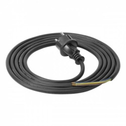 Przewód przyłączeniowy w izolacji gumowej z wtyczką Uni-Schuko H05RR-F 3x1,5mm2, 3m, czarny,OR-AE-13274/3M