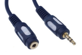 Przedłużacz kablowy Jack 2,5mm stereo (wtyk-gniazdo); długość 2,5m