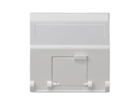 SIMON CONNECT Płytka K45 1x RJ z osłoną skośna do adapterów MD czysta biel K80/9 KONTAKT SIMON