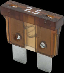 Automotive flat fuse, 7.5 A, 32 V, brown, (L x W x H) 19.2 x 5.2 x 19.2 mm, F1575