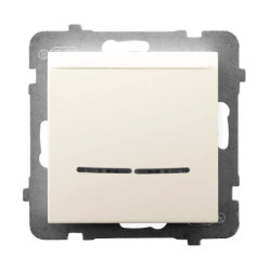 ARIA Łącznik hotelowy z podświetleniem pomarańczowym ecru ŁP-15US/m/27