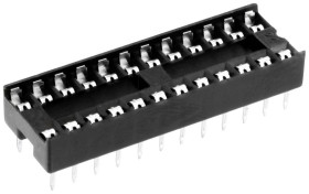 Connfly DS1009-24AT1NS-0B2 Podstawka pod układy scalone Wymiary siatki: 2.54 mm Ilość styków: 24 1 szt. tuba