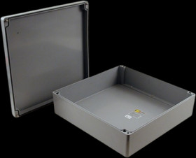 Polyester enclosure, (L x W x H) 405 x 400 x 120 mm, gray (RAL 7035), IP66, 1590ZGRP253