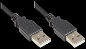2212-AA2S Cabel USB 2.0 male A &gt; male A, black, 1,8m
