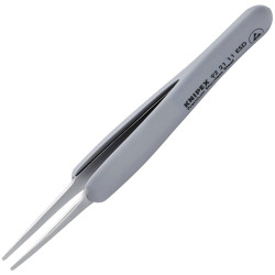 Knipex 92 21 11 ESD Precision tweezers Pointed 123 mm Black Stainless Steel