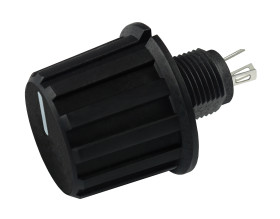 Pokrętło potencjometru oś: 13.5mm średnica: 22mm Okrągłe Czarny Vishay