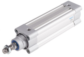 Siłownik pneumatyczny z tłoczyskiem skok: 125mm Festo Ø 50mm dwustronnego działania Action 302.8mm z amortyzacją