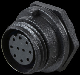 PX0412/10S Connector, front panel, 10-pin, socket