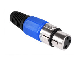 Gniazdo mikrofonowe XLR żeńskie niebieski