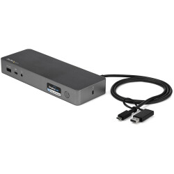 StarTech.com DK30C2DPPDUE Universal Laptop Docking Station, Hybrid USB-C &amp; USB