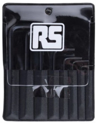 Zestaw kluczy imbusowych, Sześciokąt: 0,7 0,9 1,27 1,5 2 2,5 3 4 mm Jednostki metryczne, 8 szt. 0.7mm