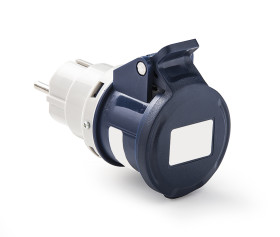 Adapter do przedłużacza sieciowego 16A Wtyczka 230 V 2P + E RS PRO Niebieski IP20