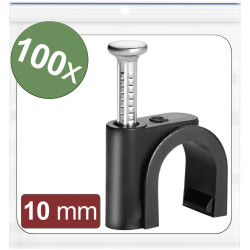 Quadrios 24CA433 Cable clips &#xD8; range 7-10 mm Black 100 pcs