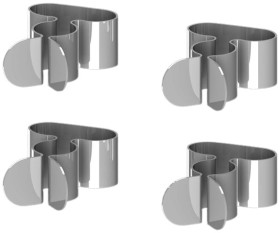 Zacisk kablowy 12mm Samoprzylepny materiał: Aluminium Srebrny Zacisk C