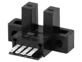 EE-SX671 Czujnik fotoelektryczny o zasięgu 5mm, konfiguracji wyjścia NPN, trybach pracy DARK-ON, LIGHT-ON