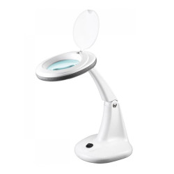 LAMPA Z LUPA BIURKOWA 3D 48 LED SERWISOWA KOSMETYCZNA KEMOT NAR0460