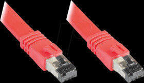 8080-F030R Flat patch cable Cat.8.1, U/FTP, 3m, red