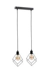 Lampa wisząca loftowa 2xE27 RUBEN BLACK