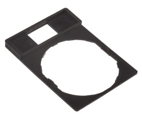 Szyld opisowy 30x40mm do etykiet 8x27mm czarny 22mm prostokątny ZBZ32 /10szt./