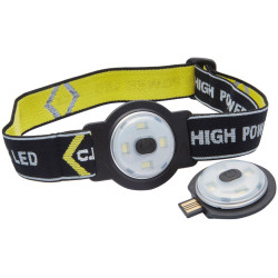 CK Tools T9608R2 USB Rechargeable LED Head Torch 80 lumens Twin Pack
