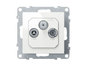 SUNO Gniazdo antenowe TV-R-SAT - końcowe - FM + DAB - 1.5dB biały 721167 LEGRAND