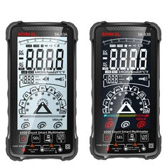 Multimetr Smart SK-83A/B 600V 10A 6000 liczeń Auto Zakres NCV Podświetlany wyświetlacz LCD Zasilanie akumulatorowe Pomiary pojem