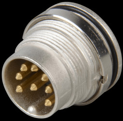 18858 Panel plug, rear mounting, IP68, 8-pin