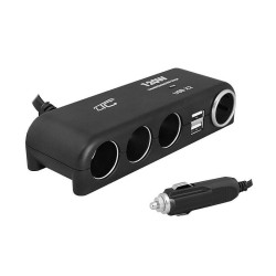 Rozgałęźnik wt.zap. 4gn/2xUSB LX 120W AS3 12/24V, zapalniczki