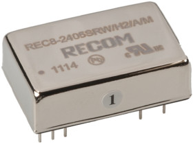 Przetwornica DC-DC, 8W, Uwe 9 → 18 V DC, Uwy 12V dc, Iwy 666mA, Recom