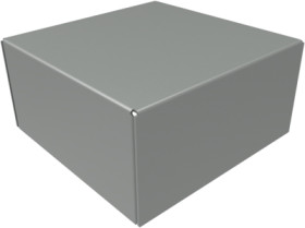 Steel enclosure, (L x W x H) 102 x 102 x 51 mm, gray (RAL 7046), 1441-6