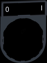 ZBY2178 Legend holder 30x40 mm, for Ø 22-mm devices, with O-I sign