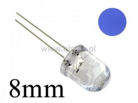 LED 8mm niebieska