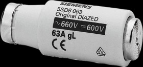 DIAZED fuse DIII/E33, 690 A, gG, 600 V (DC), 500 V (AC), 5SD8063