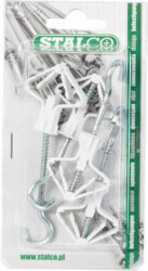 Kołek OLA z hakiem sufitowym 10/3,5x62 nylon blister (4) 1/12/72 STALCO BOLAHS