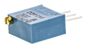 Potencjometr dostrojczy 20kΩ THT 0.5W 25 -zwoje Regulacja górna 2 mm