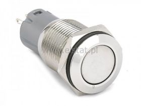 Przycisk chwilowy 16mm płaski 2A 230VAC bez podśw.