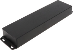 Aluminum die cast enclosure, (L x W x H) 254 x 70 x 35 mm, black (RAL 9005), IP54, 1590BX2FLBK