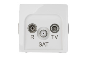 Simon Basic Gniazdo antenowe RD/TV/SAT przelotowe białe BMZAR-SAT10/P.01/11 RD/TV/SAT