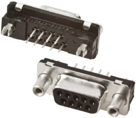 Złącze D-Sub 9-pinowe Żeński Proste Przewlekany raster 2.74mm Złoto na niklu