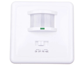 Czujnik ruchu MARID JQ-L PIR 40-500W IP20 podtynkowy zasięg do 12m 150 st. 3–2000 lx 30-90dB biały 08910